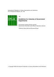 Guidelines for Libraries of Government Departments - IFLA