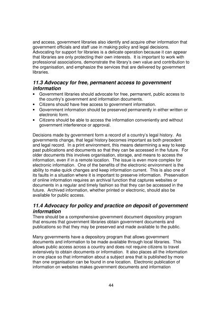 Guidelines for Libraries of Government Departments - IFLA