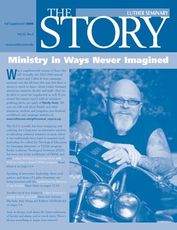 Ministry in Ways Never Imagined - Luther Seminary