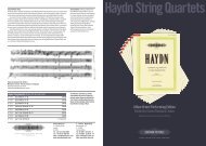 Haydn String Quartets - Edition Peters