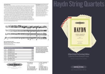 Haydn String Quartets - Edition Peters