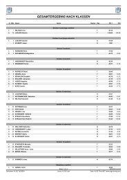 GESAMTERGEBNIS NACH KLASSEN