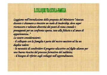 Colloquio scuola-famiglia - USP di Piacenza