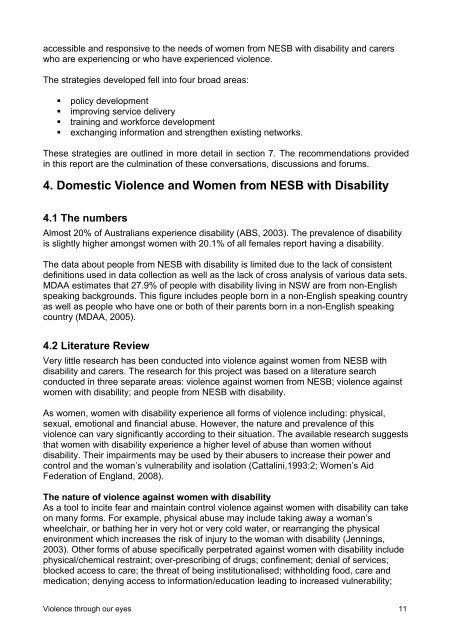 Violence through our eyes - Women With Disabilities Australia