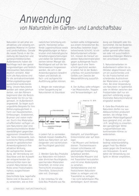 Leinweber Baucentrum Fulda Natursteine Broschüre 2012