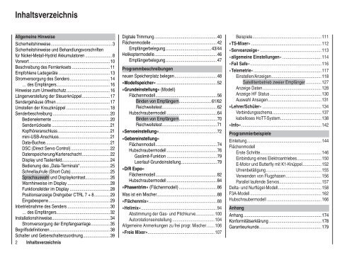 Programmier-Handbuch MX-16 HoTT Computerfernsteuerung