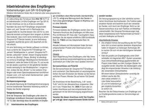 Programmier-Handbuch MX-16 HoTT Computerfernsteuerung