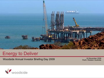 Woodside Investor Briefing - Presentations