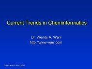 Current Trends in Cheminformatics