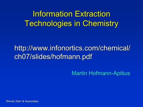 Current Trends in Cheminformatics