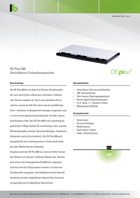 LB Datenblatt DE plan 600.pdf - Lautsprecher