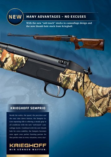 new Stock deSignS for the Semprio - Krieghoff