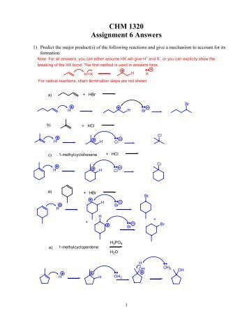 CHM 1320 Assignment 6 Answers - UniversitÃ© d'Ottawa