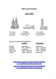 Pfarrnachrichten - Katholische Pfarrgemeinde St. Anna, Freigericht ...