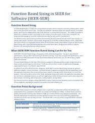 Function Based Sizing in SEER-SEM - Galorath