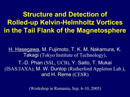 Structure and detection of Kelvin-Helmholtz vortices in the ... - GPSM