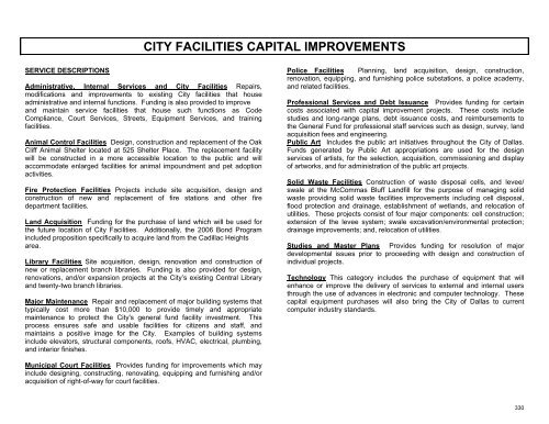 fy 2012-13 proposed capital improvement budget - City of Dallas