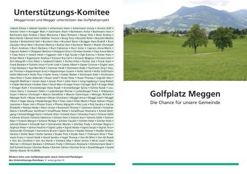 Unterstützungs-Komitee Golfplatz Meggen