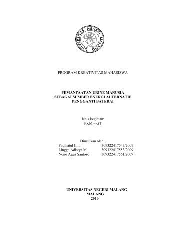 PDF: PKM-GT-10-Faqihatul Ilmi-Pemanfaatan Urine Manusiaâ¦