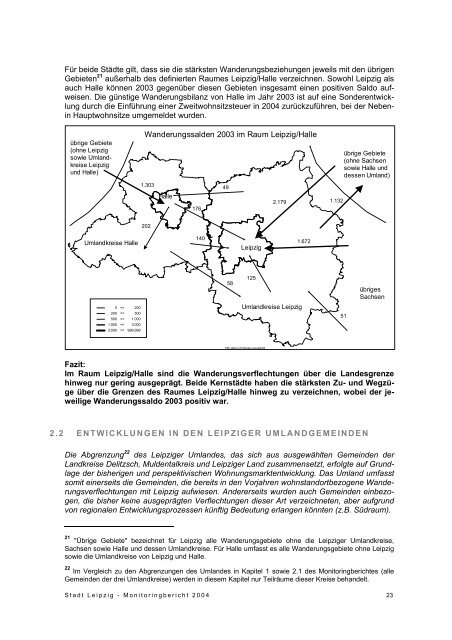 Monitoringbericht 2004 - Wohnungsmarkt - Stadtumbau - Stadt Leipzig