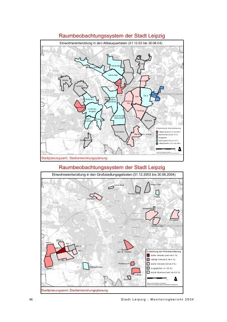 Monitoringbericht 2004 - Wohnungsmarkt - Stadtumbau - Stadt Leipzig