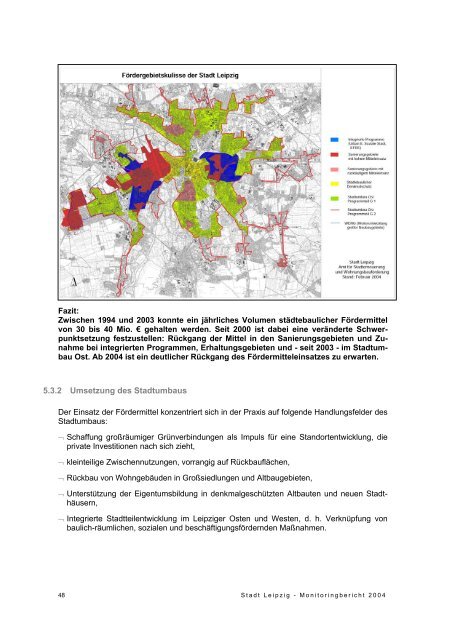 Monitoringbericht 2004 - Wohnungsmarkt - Stadtumbau - Stadt Leipzig