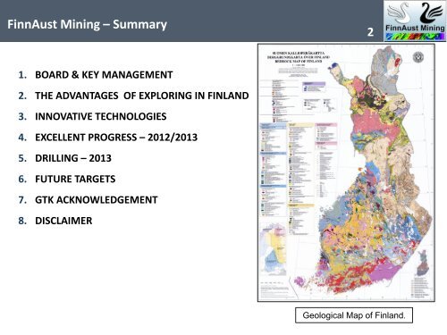 FinnAust Mining PLC â Disclaimer - Geological Survey of Finland