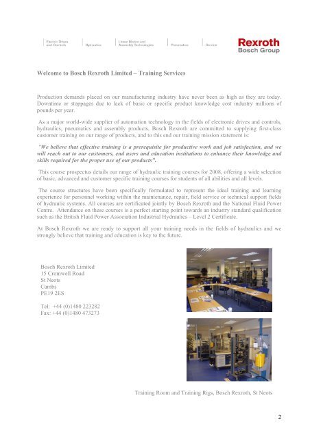 Download here the Hydraulic Training Course ... - Bosch Rexroth