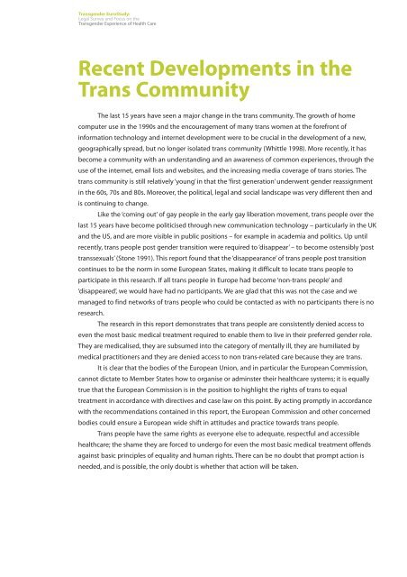 Transgender EuroStudy â Legal Survey and Focus ... - ILGA Europe