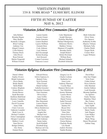 Sunday, May 6, 2012 - Visitation Parish