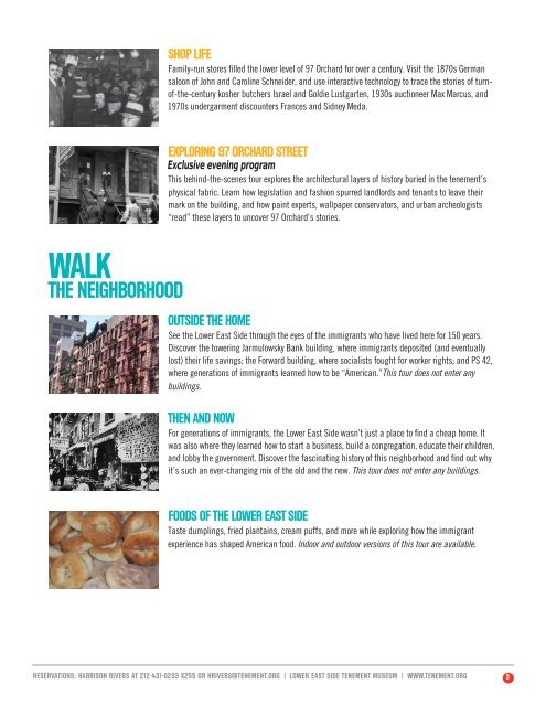 groups brochure - Lower East Side Tenement Museum