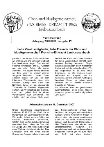 Vereinszeitung Jahrgang 2007/2008 Ausgabe 19 Liebe ... - CMG-LE