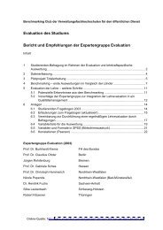 2003: Bericht der Expertengruppe Evaluation zur Jahrestagung Bad