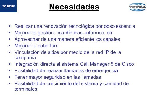 Sistema de comunicaciones Tetra