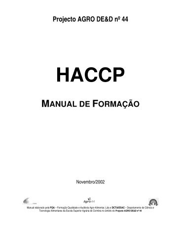 HACCP - Manual de FormaÃ§Ã£o - ESAC