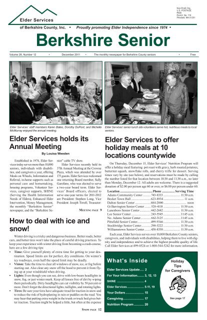 December - Elder Services of Berkshire County, Inc.