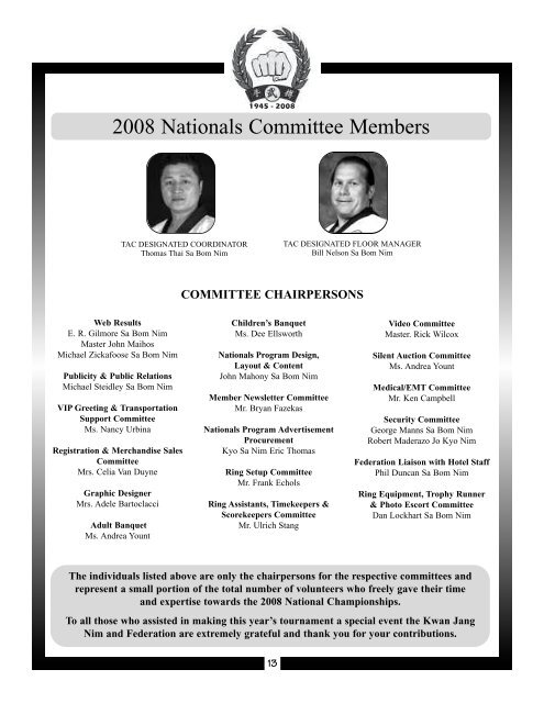 2008 Nat Program - US Soo Bahk Do Moo Duk Kwan Federation Wiki