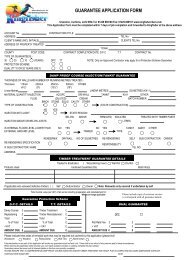 Guarantee Application Form PDF - Kingfisher Building Products