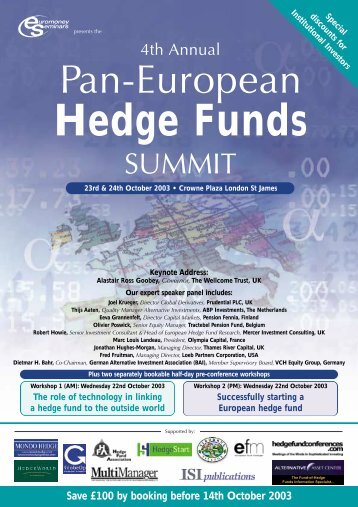 Hedge Funds - Euromoney Institutional Investor PLC