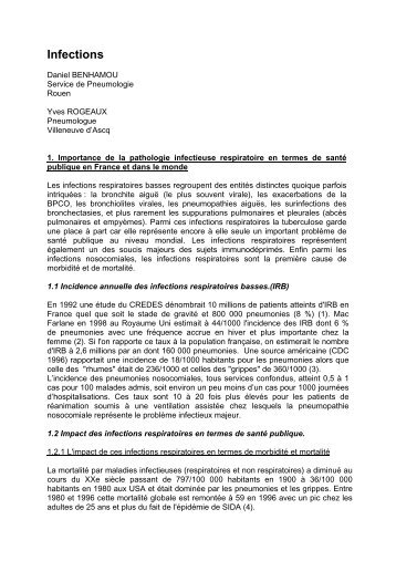 Importance de la pathologie infectieuse en terme de sant publique ...