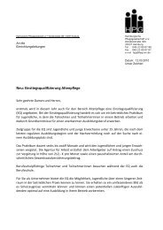 Neu: Einstiegsqualifizierung Altenpflege - Info Altenpflege