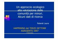 Un approccio ecologico alla valutazione delle ... - Consorzio Sol.Co.