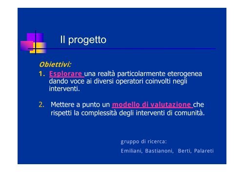 Un approccio ecologico alla valutazione delle ... - Consorzio Sol.Co.