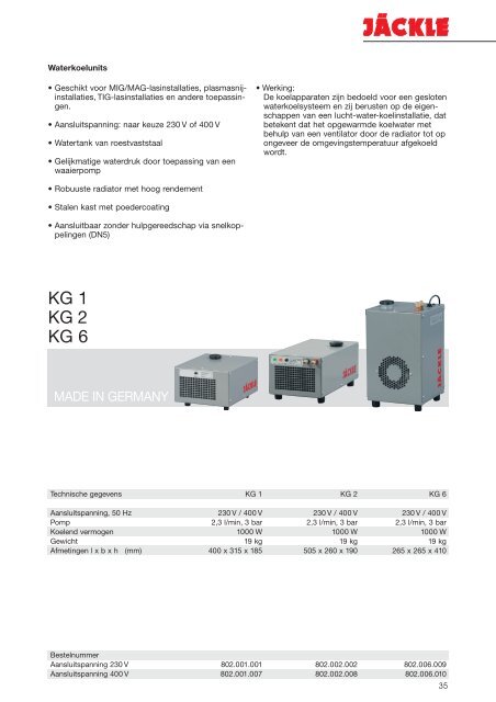 PRODUCTPROGRAMMA - JÄCKLE Schweiß