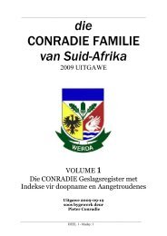 die CONRADIE FAMILIE van Suid-Afrika