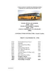 School and Service Bus Timetables - Penglais School