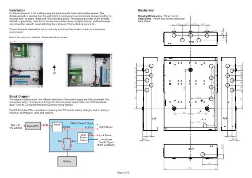 Enclosure for SATEON Access Control Equipment ... - Grostech.com