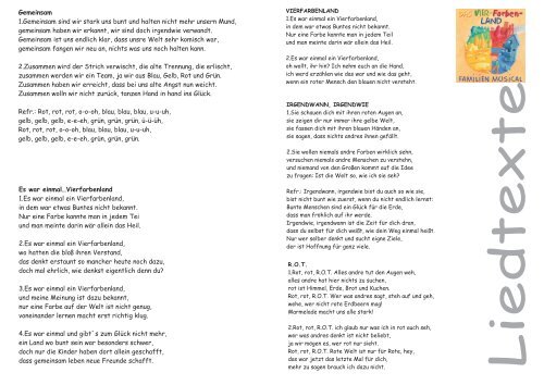 Liedtexte