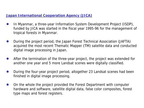 Forest Resource Management of Myanmar Using GIS ... - APRSAF