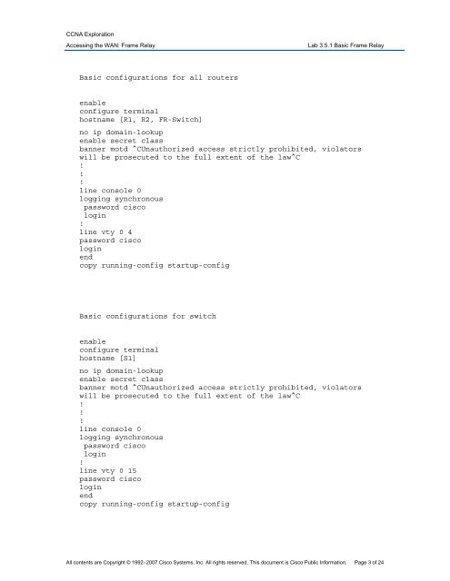 Lab 2.5.1: Basic PPP Configuration Lab